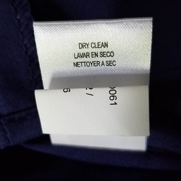 NWT Tahari Navy Floral Faux Wrap Dress with Tie and Ruffles Size 14 - Picture 10 of 13